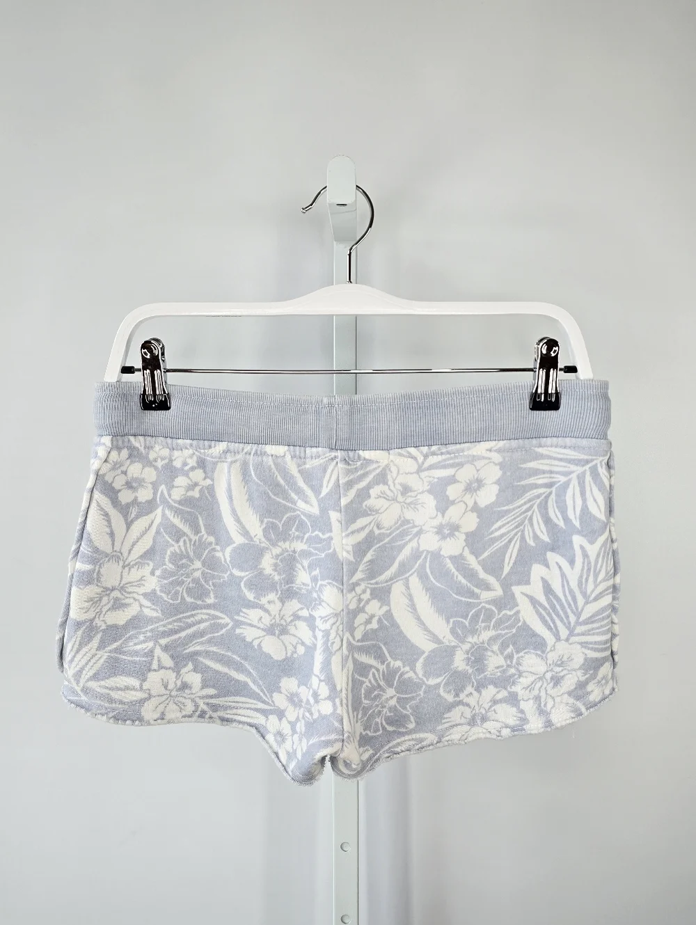 Ocean Drive Tropical Floral Knit Beach Shorts Blue White Size M - Picture 6 of 6